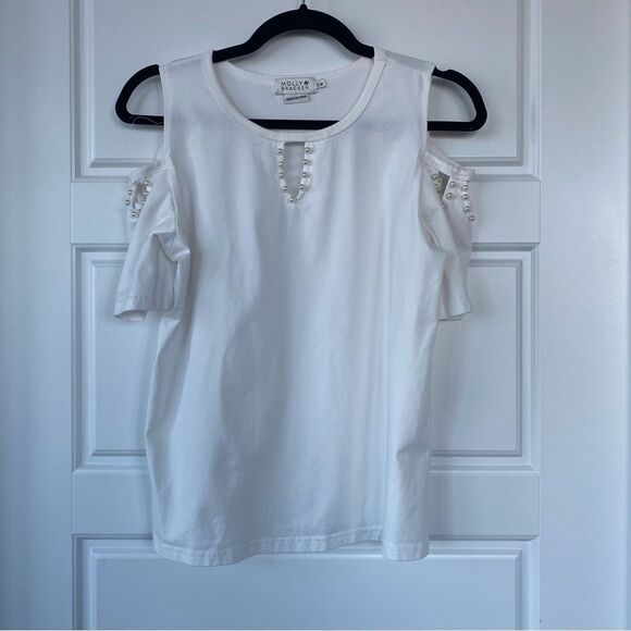 MOLLY BRACKEN | cut out shoulder tee - Picture 1 of 8